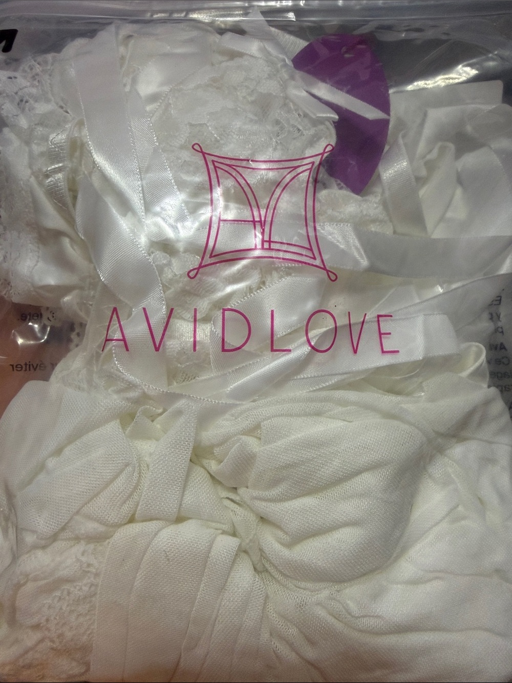 Avidlove Women Sexy Pajama 3 Piece Lingerie Lace Cami and with Mesh Kimono Robe - Picture 3 of 3
